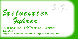 szilveszter fuhrer business card